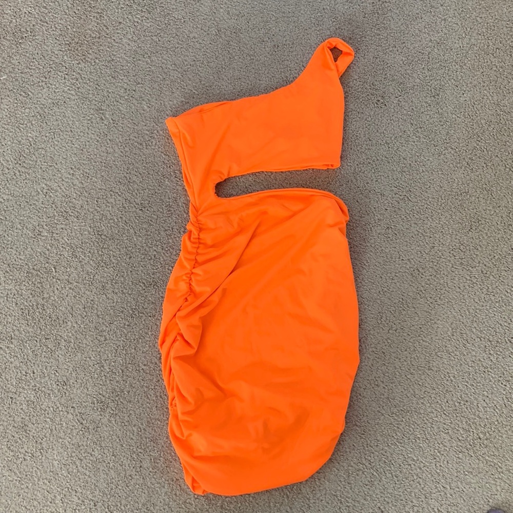 Neon orange dress